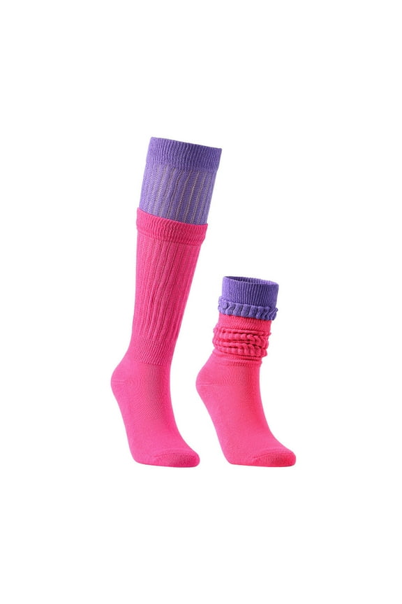 Winter Warm SocksWomen's Solid Color Warm Stockings From The 1980s To 1990s, Super Long Tight Knit Pile Socks Christmas Gift Free Size