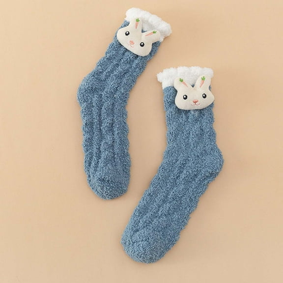 Xunlbb Winter Warm SocksWomen's Thick Warm Wool Socks Floor Sleep Socks Mid-tube Socks Socks on Clearance Free Size