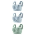 thumbnail image 1 of Summer Deal!Xunlbb Wireless Casual Bras for Women,Women's Underwire Underwear Thin Lace Solid Color Push-up Adjustment Bra on Clearance L-6XL, 1 of 4