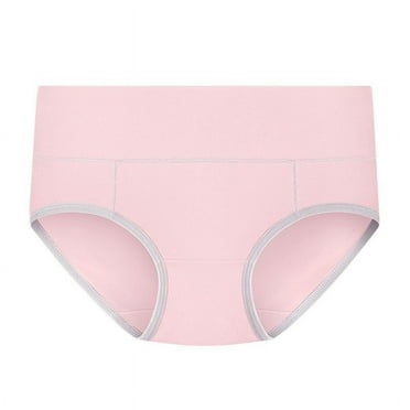 Xunlbb Women Underwear,3PC Women's Large Seamless Cotton High Waist Briefs Hip Lifting Underpants (Pink XL) on Clearance