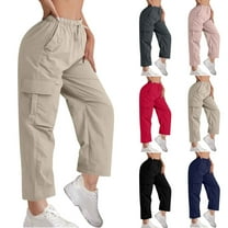 Xunlbb Women Wide Leg Pants, Women Solid Color High Waisted Drooping Drying Pants Casual Wide Leg Sports Pants ,Khaki S