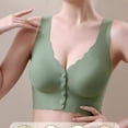 thumbnail image 1 of Xunlbb Women's Bras Under $5 Bra for Women Bra for Seniors Front Closure Bras Wire-Free Front Button Closure Comfortable Bra, Bra for Women(Green,M), 1 of 9