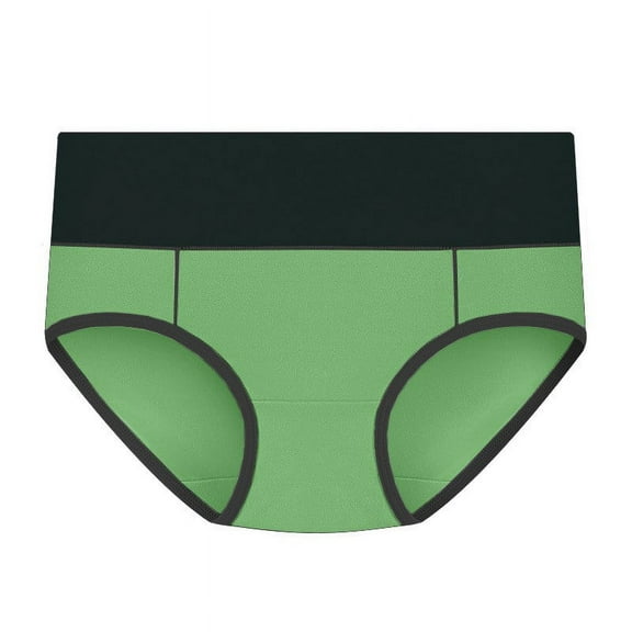 Xunlbb Women's Plus Size Panties,,Women's Large Seamless Cotton High Waist Briefs Hip Lifting Underpants (Green L) on Clearance