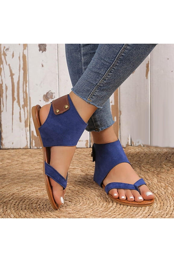 Women's Sandals Fashion Women Casual Round Head Comfy Sandals Pinch Toe Beach Casual Shoes Women's Fashion Shoes Up to 60% Off