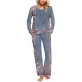 thumbnail image 1 of Xunlbb Womens Plus Size Pajamas Ladies' Gradient Printed Casual Top Pants Pajama Set Gift for Women S-3XL, 1 of 6