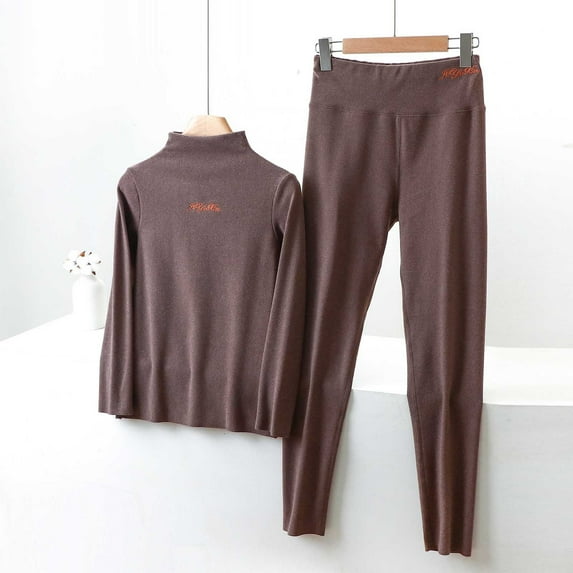 Xunlbb Two Piece Womens Pajama Sets Women's Solid Color Round Neck Long-sleeved Top With Chest Pad One Shorts Home Wear Set L-3XL