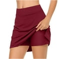 thumbnail image 1 of Xunlbb Womens Shorts Culottes for Women Women's New Color Mid-waist Skirt Pants Sports Casual Shorts Bottoming Skirt Pants S-2XL on Clearance, 1 of 5