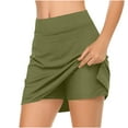 thumbnail image 1 of Xunlbb Womens Shorts Culottes for Women Women's New Color Mid-waist Skirt Pants Sports Casual Shorts Bottoming Skirt Pants S-2XL on Clearance, 1 of 5