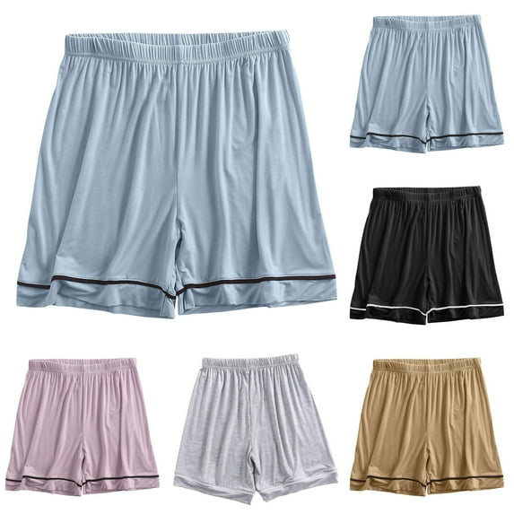 Xunlbb Womens Shorts Womens Workout Gym Shorts Set Women's Summer Color Elastic Waist Leisure Thin Shorts Home Pants Sports Outerwear M-2XL on Clearance