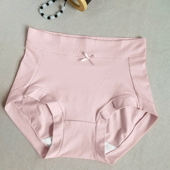 Xunlbb Womens Underwear Cotton Ladies Comfortable Solid Color Large Size Abdominal Panties Hight Waiste Underpants M-3XL Clearance Under $10