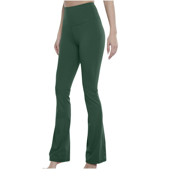 Xunlbb Yoga Pants Women Women's Solid Color Multi-color Multi-size High Waist Elastic Waist Flared Yoga Pants Trousers Gift for Her, S-L