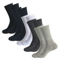 thumbnail image 1 of Xunmmm 5 Pairs Men's Mid Tube Socks High Stretch Breathable Sweat Wicking Mid-Calf Sock Odor Resistant Sports Mid Crew Socks For Running Basketball, 1 of 4