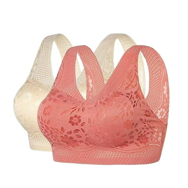 Xunmmm Bras for Women Adjustable Strap Full Coverage Up Bras High Support Comfortable No Underwire Wireless Bras