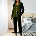 thumbnail image 1 of Xunmmm Pajamas For Women Set Silk Pjs 2 Piece Satin Sleepwear Long Sleeve Button Down Lounge Sets With Pant, 1 of 8