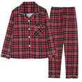 thumbnail image 1 of Xunmmm Pajamas Set for Womens 2 Piece Cotton Plaid Pjs Long Sleeve Sleepwear Soft Button Down Loungewear with Pockets, 1 of 7