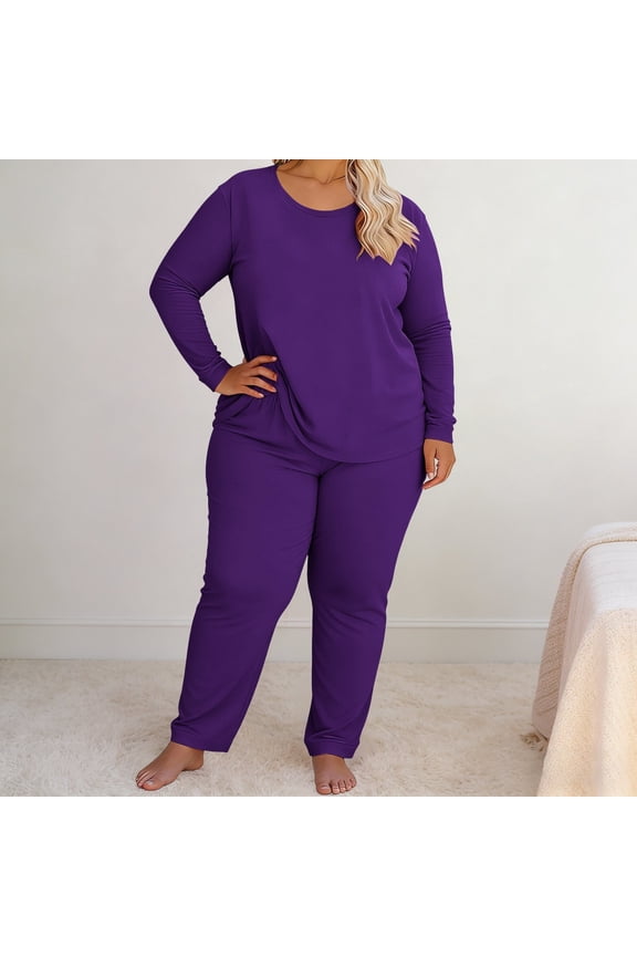 Thermal Underwear Set for Women Long Johns with Fleece Lined Long Sleeves Base Layer Set Top Bottom Womens Plus M-6XL