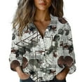 thumbnail image 1 of Endives Women Cotton Shirt Printed Fashion Button Down Shirts Long Sleeve Blouse Casual Tops Long Sleeve Shirts for Women, 1 of 4