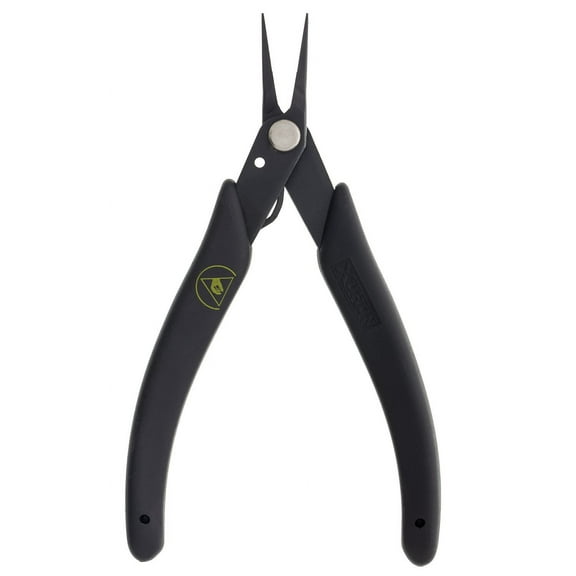 Xuron - 450SAS Tweezer Nose Pliers - Serrated, ESD Safe Grips