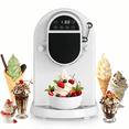 thumbnail image 1 of Xutumm 1.25 QT Compressor Ice Cream Maker, No Pre-Freezing Frozen Dessert Machine with Self-Cleaning, LED Display, Adjustable Hardness, Stainless Steel Bowl, White, 1 of 7