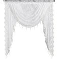 thumbnail image 1 of vctops Lace Beaded Waterfall Valances for Windows Floral Vintage  Sheer Kitchen Window Curtains Over Sink Curtain Valance for Living Room Bedroom Bathroom Cafe, 1 of 7