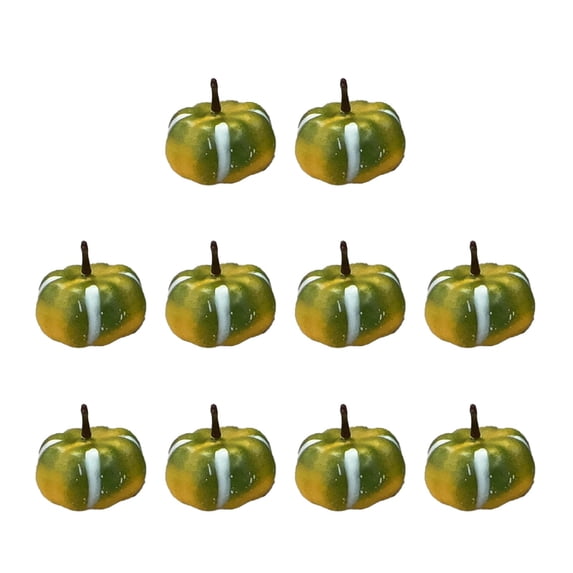 Xuyuer 10 Pack Mini Artificial Pumpkins, 1.5 Inch Fall Fake Pumpkin Decor for Thanksgiving and Halloween