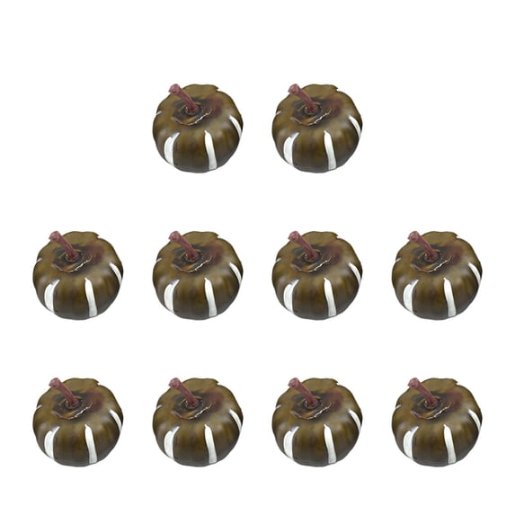 Xuyuer 10 Pack Mini Artificial Pumpkins, 1.5 Inch Fall Fake Pumpkin Decor for Thanksgiving and Halloween