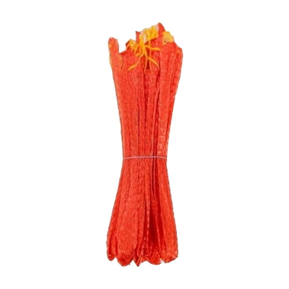 Xuyuer 50 Pack Red Drawstring Plastic Nylon Melon Produce Mesh Bags, Stretch Tear Resistant Food Safe Net Pouches, Hanging Design For Market Fruit Vegetable Storage Packaging,Red