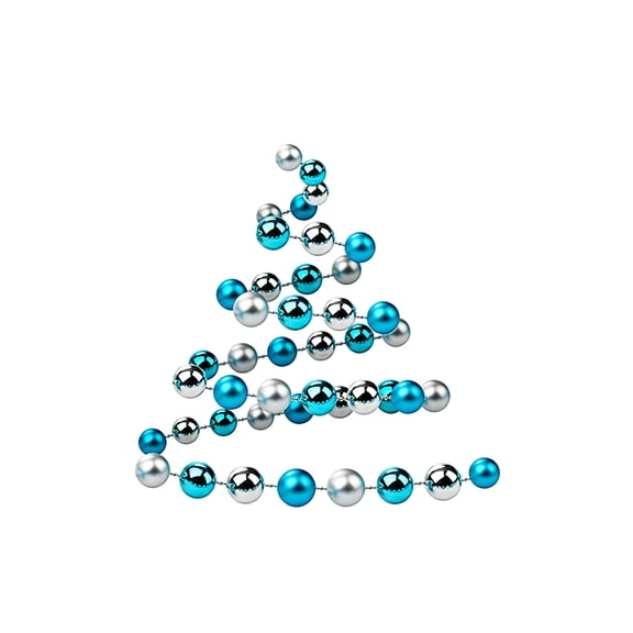 Xuyuer 7.5ft Christmas Ball Garland, 32 Pcs 5cm Metallic Ornament String, Shatterproof Hanging Decor for Tree Mantel Fireplace Window Display, #2