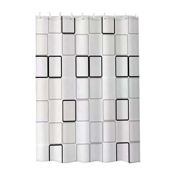 Xuyuer 70.9x39.4In Quick Dry Waterproof PEVA Shower Curtain With 6 Plastic Hooks, Mold Resistant Light Transparent Partition Curtain, Reusable Bath Screen For Bathtub Hotel RV,C