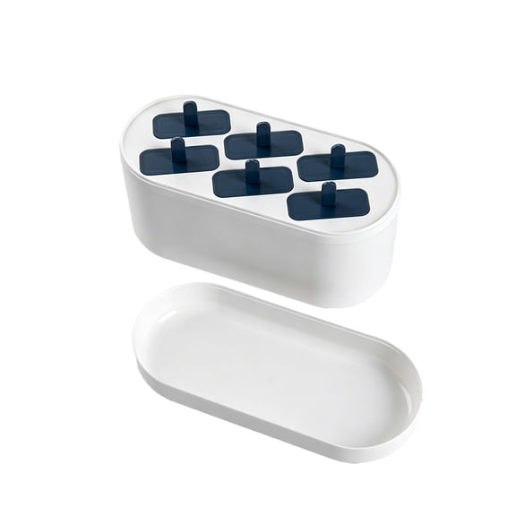 Xuyuer 8.07x3.54In Food Grade Plastic Popsicle Mold With Sealed Lid, Flexible Press Release Ice Cream Bar Maker, Reusable Freezer Tray For Homemade Fruit Yogurt Desserts,White#2