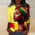 thumbnail image 1 of Xuyuer Black History Shirts Women Black History Month T-Shirt Print Round Neck Casual And Loose Tee Tops African American Shirts, 1 of 5