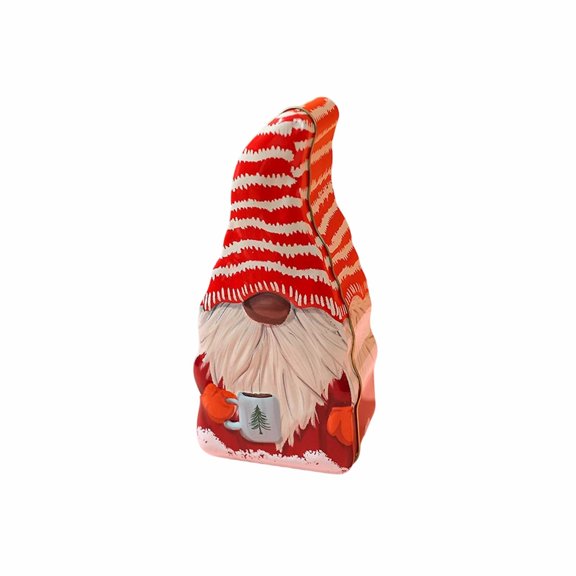 Xuyuer Christmas Cookies Tin with Lid, Santa Gnome Treat Storage Box, Holiday Candy and Cookies Container, Tabletop Decor and Christmas Gift for Home Decoration