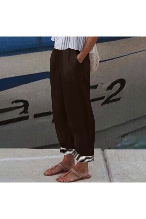 Cotton Pants Women's Dress Pants Baggy Work Office Suit Pants Fly Trousers with Pockets 2026