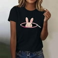 thumbnail image 1 of Xuyuer Easter Bunny Shirt for Women Cute Rabbit Graphic T Shirt Funny Short Sleeve Happy Easter Tee Tops Women's Round Neck Short Sleeve Easter Casual T-shirt, 1 of 4