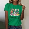 thumbnail image 1 of Xuyuer Easter Bunny Shirt for Women Cute Rabbit Graphic T Shirt Funny Short Sleeve Happy Easter Tee Tops Women's Round Neck Short Sleeve Easter Casual T-shirt, 1 of 4