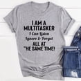 thumbnail image 1 of Xuyuer Funny Badass Womens T Shirts Cool Sarcastic Graphic Tees for Ladies with Sass Women I Am A Multitasker Letter Shirt Pullover Short Sleeve Tops Tee, 1 of 4