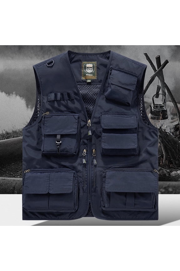 Men's & Youth Outdoor Fishing Vest Safari Photography Work Outerwear Vests Family Matching Travel Plus Size