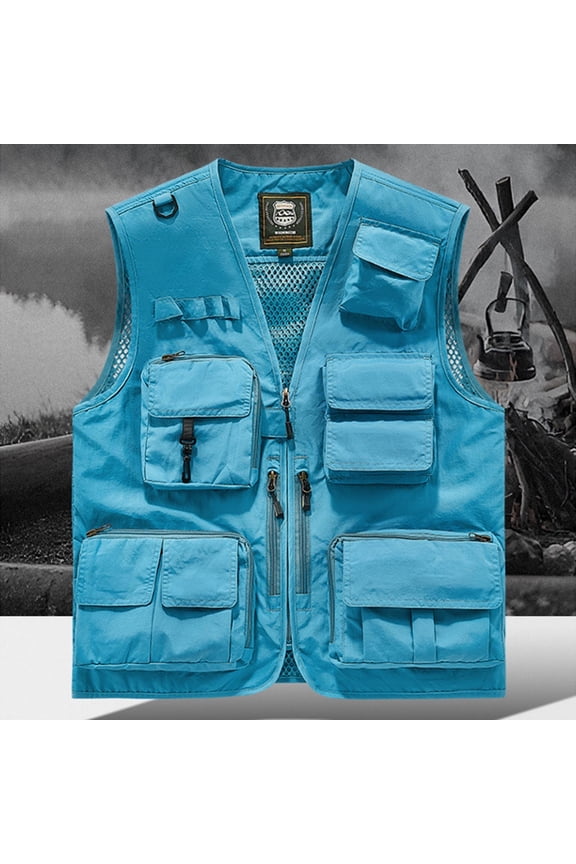 Men's & Youth Outdoor Fishing Vest Safari Photography Work Outerwear Vests Family Matching Travel Plus Size