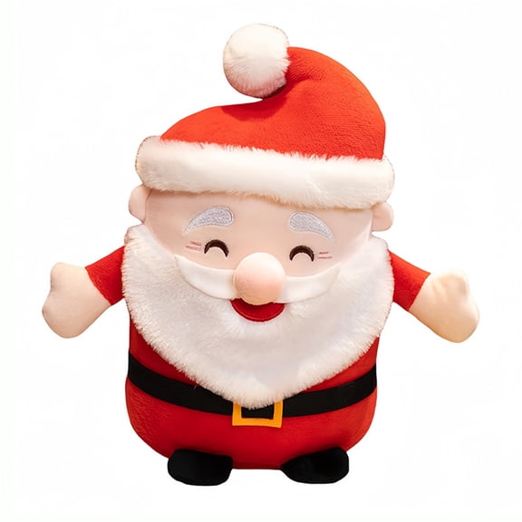Xuyuer Stuffed Santa Claus Christmas Ornament, Soft Plush Doll with Happy Face and Hat, Festive Tabletop Shelf Decor for Home Holiday Gift Giving, #1