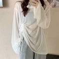 thumbnail image 1 of Xuyuer Sun Protection Women's Basic Skins Long-Sleeve Rashguard Lightweight Drawstring Top 2026, 1 of 4