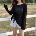 thumbnail image 1 of Xuyuer Sun Protection Women's Basic Skins Long-Sleeve Rashguard Lightweight Drawstring Top 2026, 1 of 7