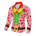 thumbnail image 1 of Xuyuer Valentine's Day Hawaiian Shirt Tuxedo for Men Graphic Long Sleeve Party Tux Tee Casual Top Button Down Shirts, 1 of 7