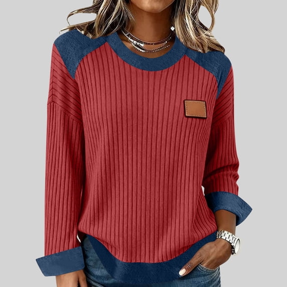 Xuyuer Women Button Down Denim Shirts Casual Long Sleeve V Neck Chambray Blouse Top Dressy Casual Work Shacket V Neck Lightweight Tops Lapel Denim Patchwork Stitching Bottun Tops