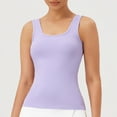 thumbnail image 1 of Xuyuer Women Workout Tank Tops Square collar Racerback Going Out Ribbed Basic Slim Fit Yoga Gym Shirts 2026 Summer Camisole Seamless Full Length Gym Tops Athletic Yoga Top Built in Bra, 1 of 6