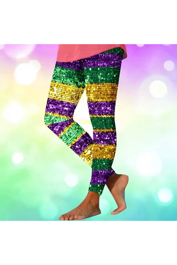 Women's Carnival 80s Leggings Artistic Splash Printed Buttery Soft Pants High Waisted Seamless Workout Leggings yoga