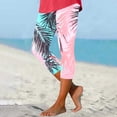 thumbnail image 1 of Xuyuer Women's High Waist Summer Printed 7/8 Leggings - Slim Fit Capri Pants, Pants for Women, 1 of 5