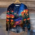 thumbnail image 1 of Xuyuer Women's Long Sleeve Hoodless Printed Casual Warm Sweatshirt, Cozy Pullover for Spring Comfort, Everyday Lounging and Seasonal Graphic Style, 1 of 5