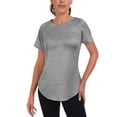 thumbnail image 1 of Xuyuer Women's Long Workout Tops,Short Sleeve Dry-Fit Mesh Open Back Loose Fit Gym Athletic Running Shirts Exercise Tee, 1 of 8