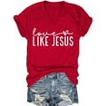 thumbnail image 1 of Xuyuer Women's Solid V-Neck Layering Short Sleeve Top - Versatile Tee for Underlayer and Standalone Wear, 1 of 2