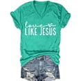 thumbnail image 1 of Xuyuer Women's Solid V-Neck Layering Short Sleeve Top - Versatile Tee for Underlayer and Standalone Wear, 1 of 2